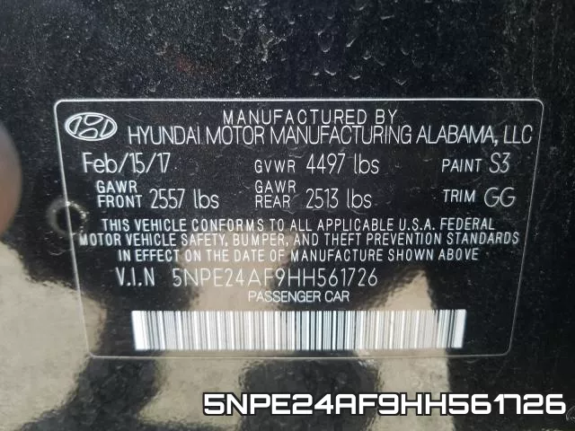 5NPE24AF9HH561726 фото 2