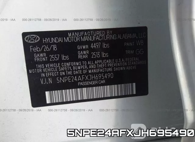 5NPE24AFXJH695490 фото 10