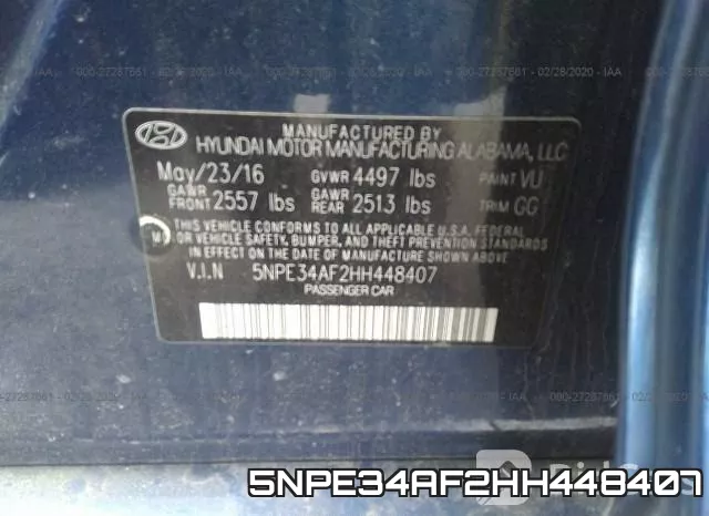 5NPE34AF2HH448407 фото 10