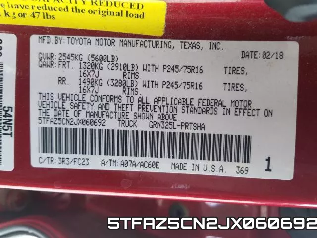 5TFAZ5CN2JX060692 фото 2