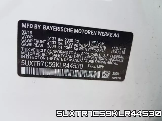 5UXTR7C59KLR44530 фото 2