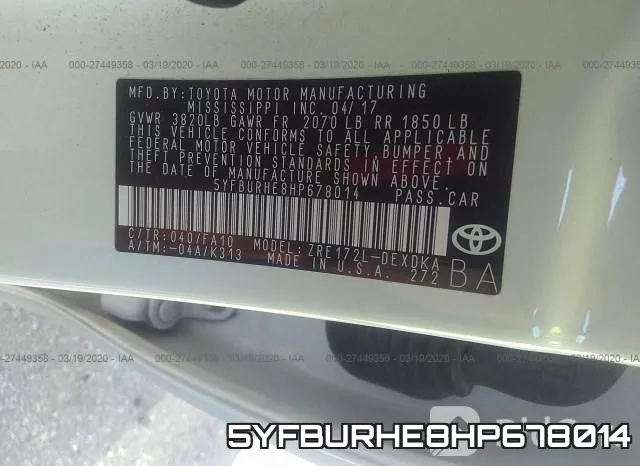 5YFBURHE8HP678014 фото 10