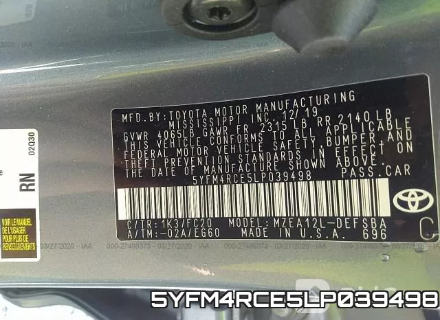 5YFM4RCE5LP039498 фото 10