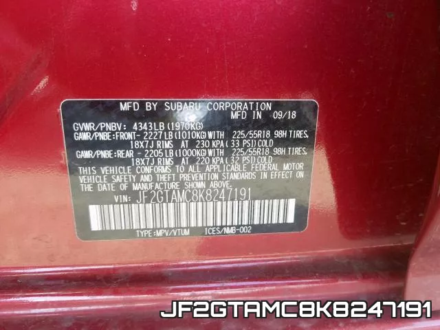 JF2GTAMC8K8247191 фото 2