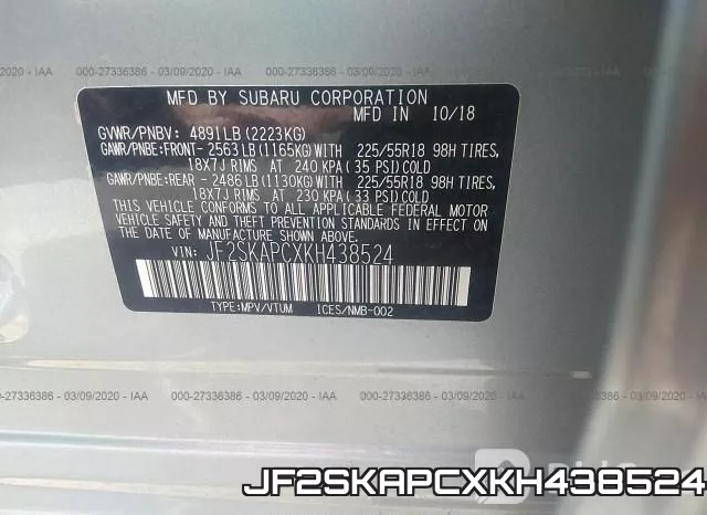 JF2SKAPCXKH438524 фото 10