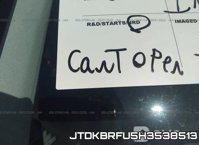 JTDKBRFU5H3538513 фото 2