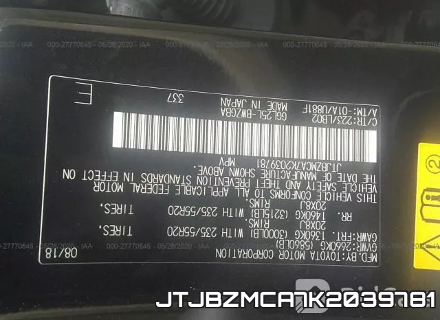 JTJBZMCA7K2039781 фото 10