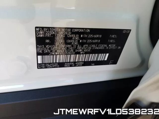 JTMEWRFV1LD538232 фото 2
