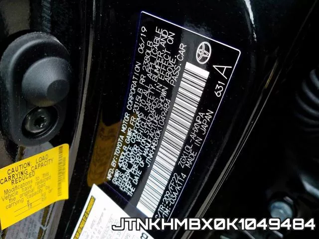 JTNKHMBX0K1049484 фото 2