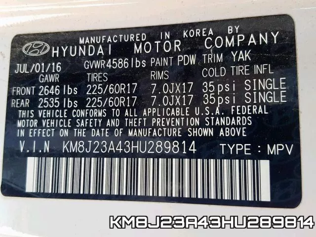 KM8J23A43HU289814 фото 2