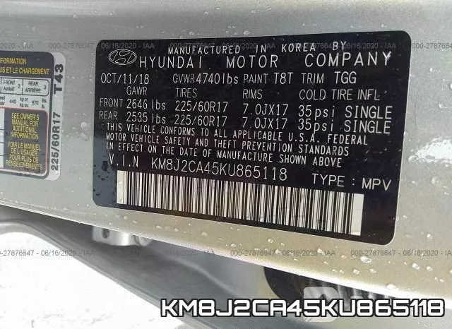 KM8J2CA45KU865118 фото 10