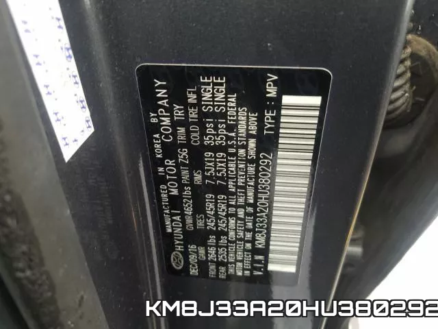KM8J33A20HU380292 фото 2