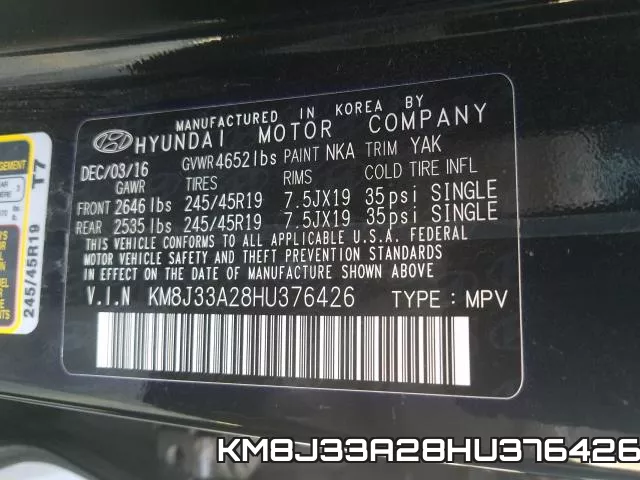 KM8J33A28HU376426 фото 2