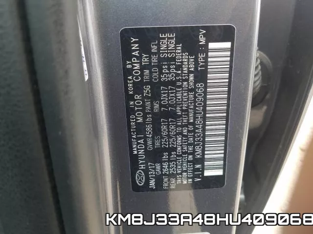 KM8J33A48HU409068 фото 2