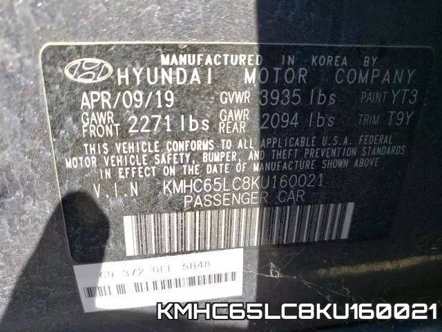 KMHC65LC8KU160021 фото 2
