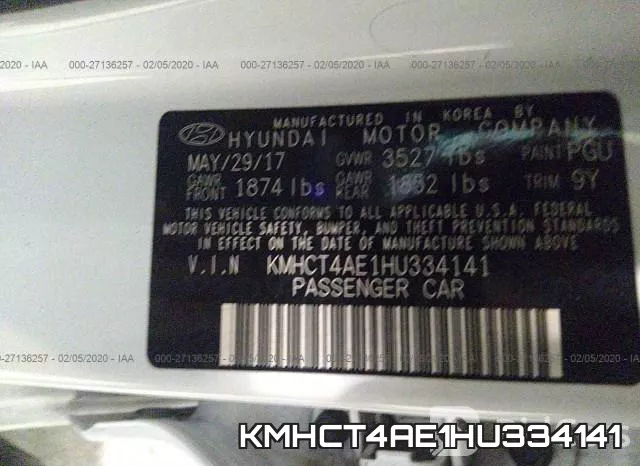 KMHCT4AE1HU334141 фото 10