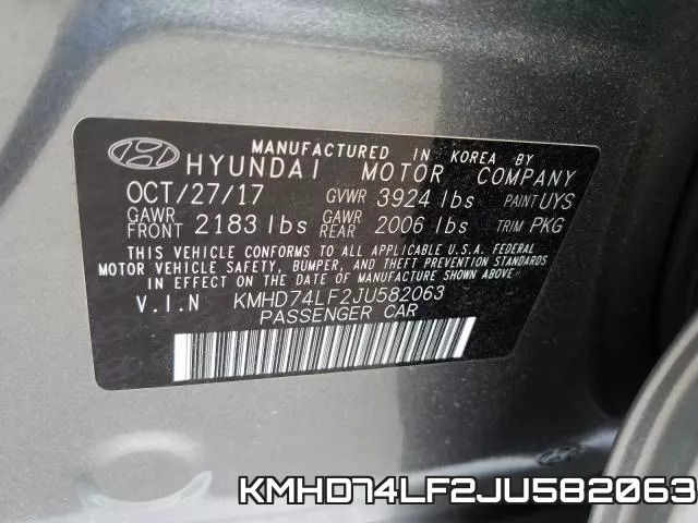 KMHD74LF2JU582063 фото 2