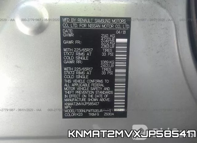 KNMAT2MVXJP585417 фото 10