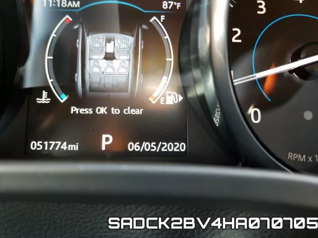 SADCK2BV4HA070705 фото 9