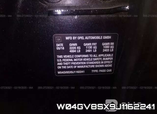 W04GV8SX9J1162241 фото 10