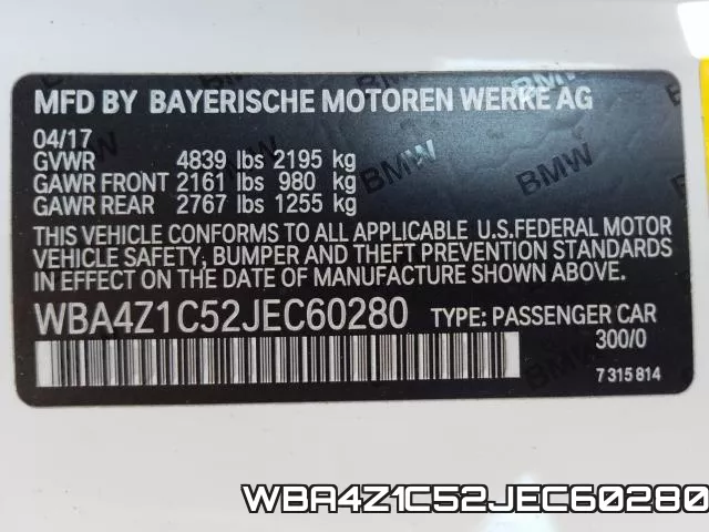WBA4Z1C52JEC60280 фото 2