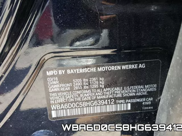 WBA6D0C58HG639412 фото 2