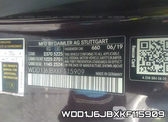 WDD1J6JBXKF115909 фото 10