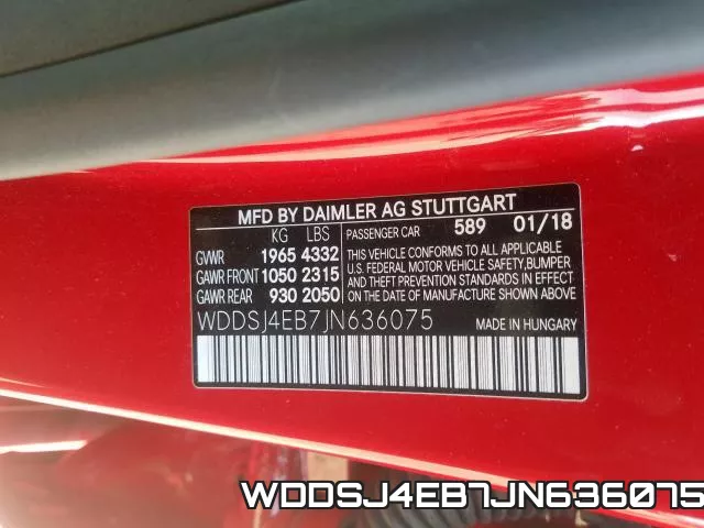 WDDSJ4EB7JN636075 фото 2