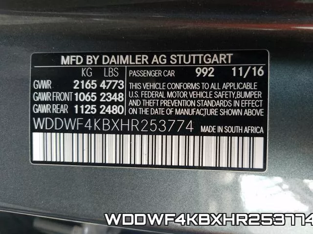 WDDWF4KBXHR253774 фото 2