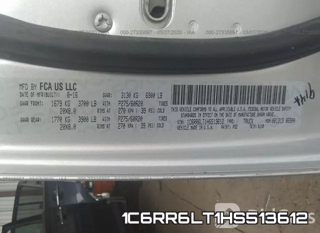 1C6RR6LT1HS513612 фото 10