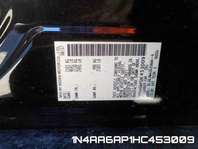 1N4AA6AP1HC453009 фото 2