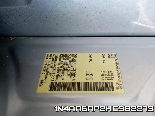 1N4AA6AP2HC382273 фото 2