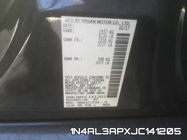1N4AL3APXJC141205 фото 2