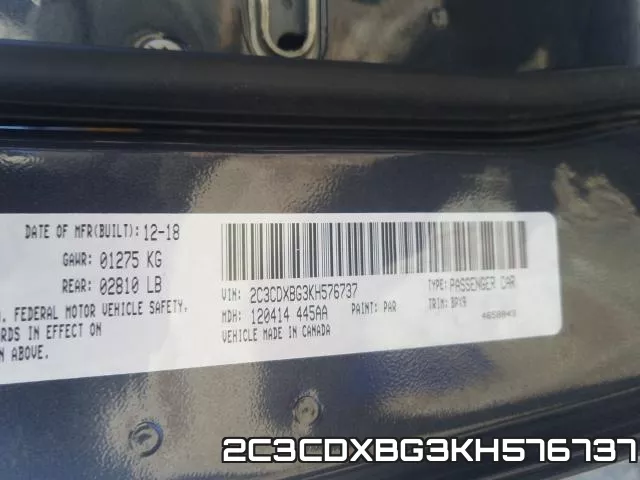 2C3CDXBG3KH576737 фото 2