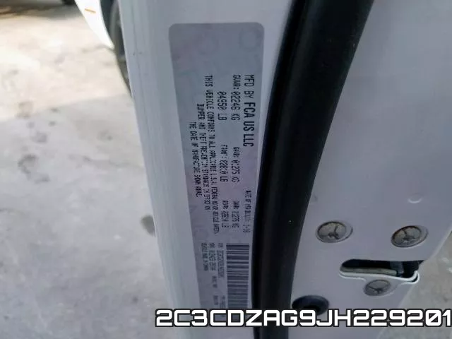 2C3CDZAG9JH229201 фото 2