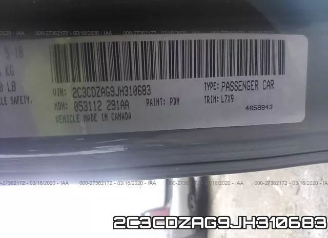 2C3CDZAG9JH310683 фото 10
