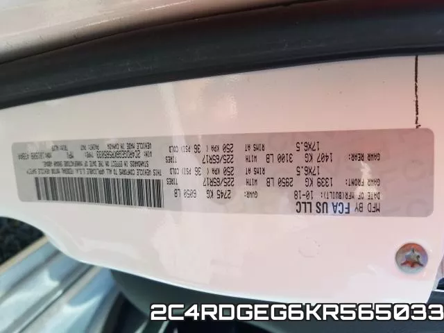 2C4RDGEG6KR565033 фото 2