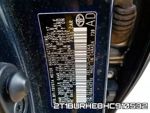 2T1BURHE8HC910532 фото 2