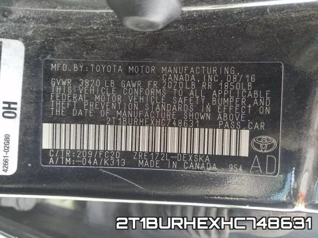 2T1BURHEXHC748631 фото 2