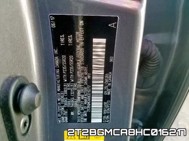 2T2BGMCA8HC016217 фото 2