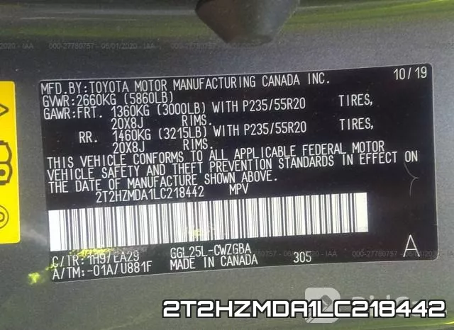 2T2HZMDA1LC218442 фото 10