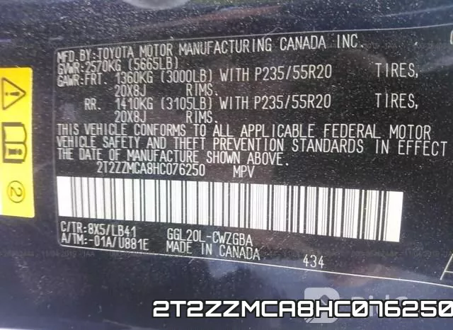 2T2ZZMCA8HC076250 фото 10