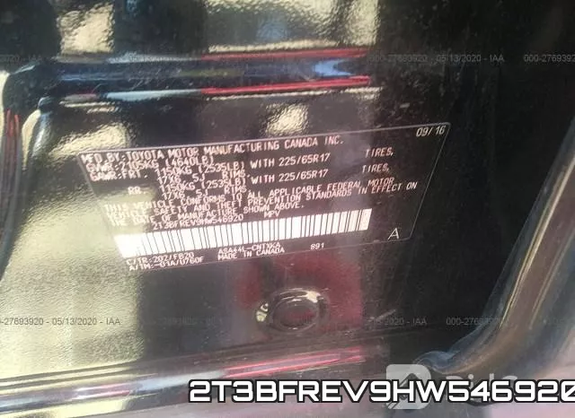 2T3BFREV9HW546920 фото 10