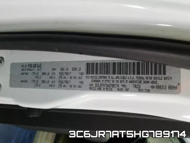 3C6JR7AT5HG789174 фото 2