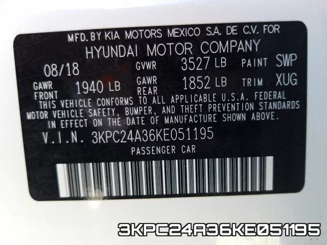 3KPC24A36KE051195 фото 2
