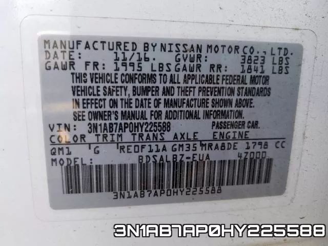 3N1AB7AP0HY225588 фото 2