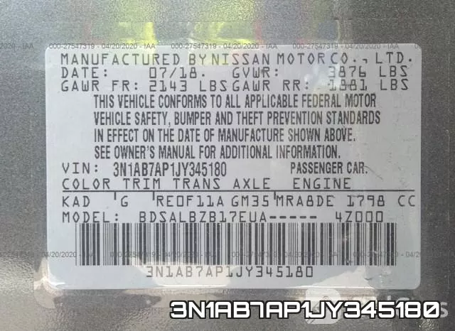 3N1AB7AP1JY345180 фото 10
