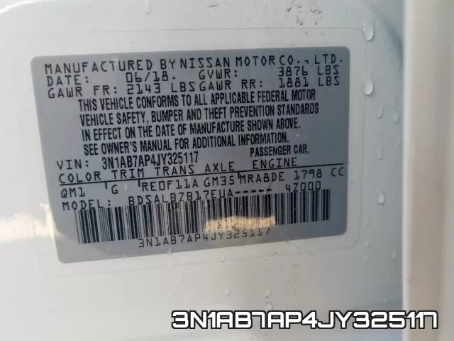 3N1AB7AP4JY325117 фото 2
