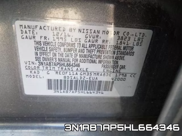 3N1AB7AP5HL664346 фото 2