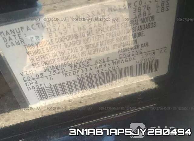 3N1AB7AP5JY280494 фото 10